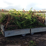 Trailer with waste disposal from garden and house clearance